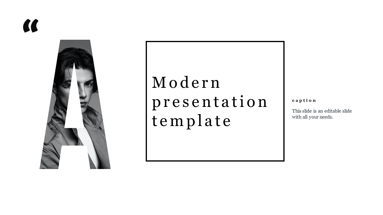 Simple Modern Presentation Template PowerPoint Slides